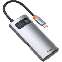 USB-Хаб Baseus Metal Gleam Series 4-in-1 Type-C (gray)
