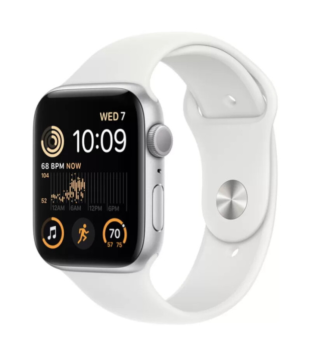 Apple Watch SE 2 40mm Silver Aluminum Case with White Sport Band (MNT93)