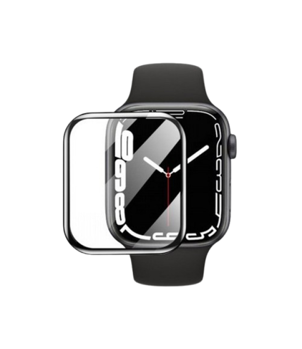Защитное стекло iLera Apple Watch 7 PolyGlass 2.5D 41 mm, Black