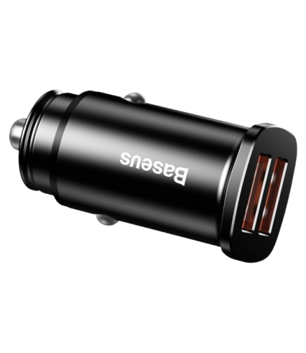 АЗП Baseus Square Metal QC 3.0 30W 2USB (black)
