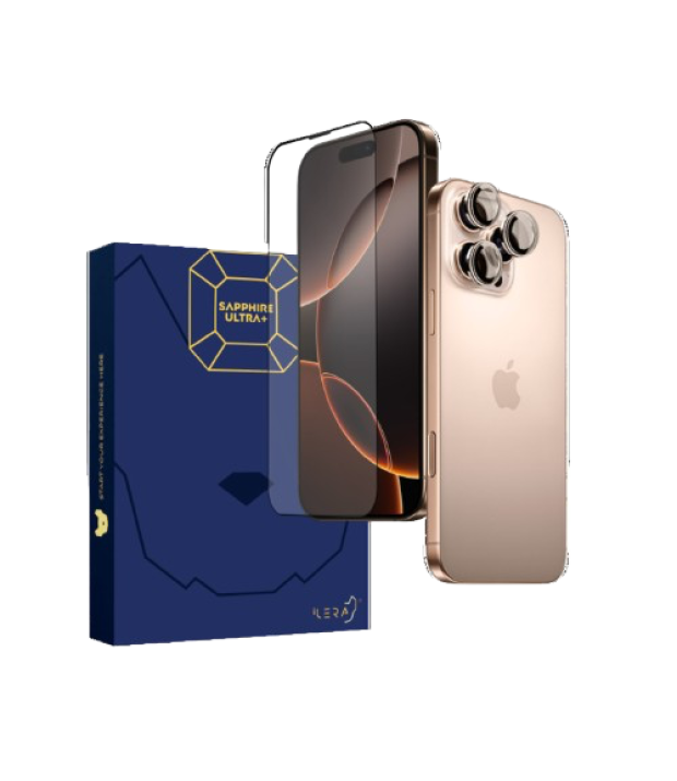 Защитное стекло Lera Premium Sapphire Ultra + Corning Glass for iPhone 16 Pro + 1 год гарантии