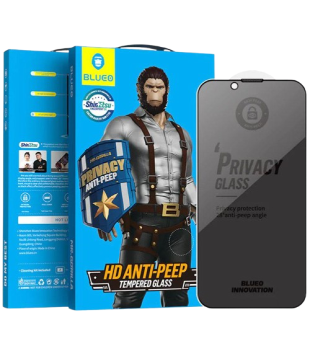 Защитное стекло Blueo Full Cover Anti-Peep для Apple iPhone 16 Pro Max (6.9