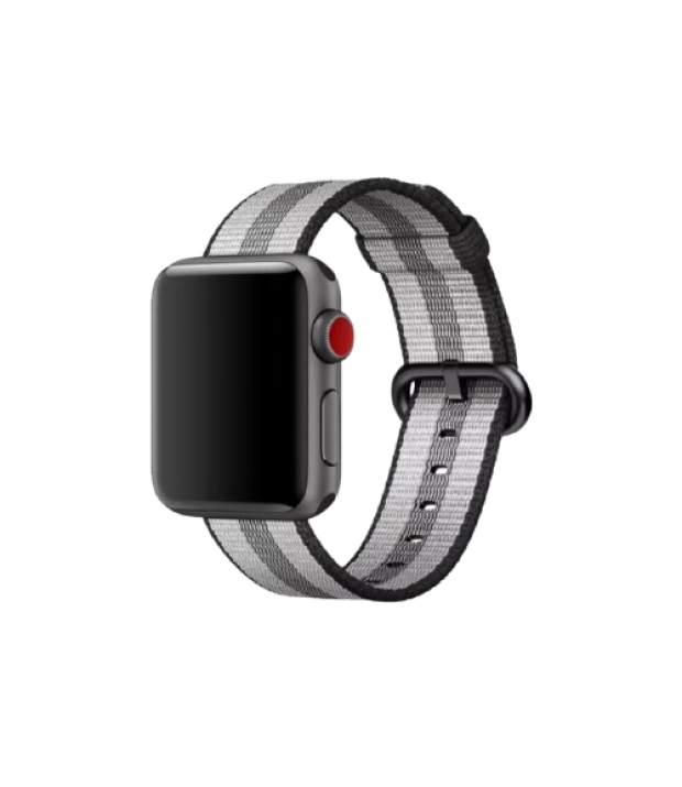 Ремінець Apple Woven Nylon Band Black Stripe for Apple Watch 38mm/40mm (MQVG2)