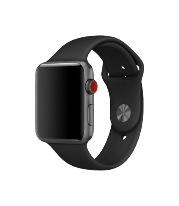 Ремінець Apple Black Sport Band for Apple Watch 42mm/44mm (MJ4Q2)
