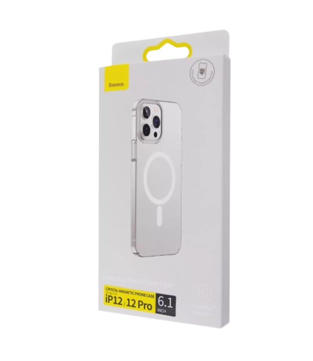 Чохол Baseus Crystal MagSafe with Glass for iPhone 12/12 Pro