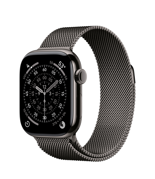 Apple Watch Series 11 GPS + Cellular 46mm Slate Titanium Case with Slate Milanese Loop - M/L (MFD44)