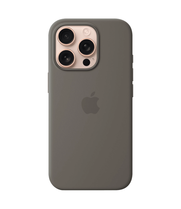 Чехол Apple Silicone Case with MagSafe (Stone Gray) 1:1 для iPhone 16 Pro