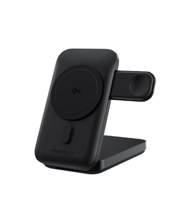 Power Bank Choetech Qi2 3-in-1 Magnetic Charger Holder with 10000 mAh battery