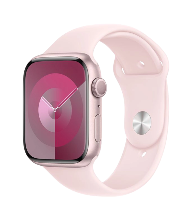 Apple Watch Series 9 45mm Pink Aluminum Case w. Light Pink S. Loop (MR9J3)