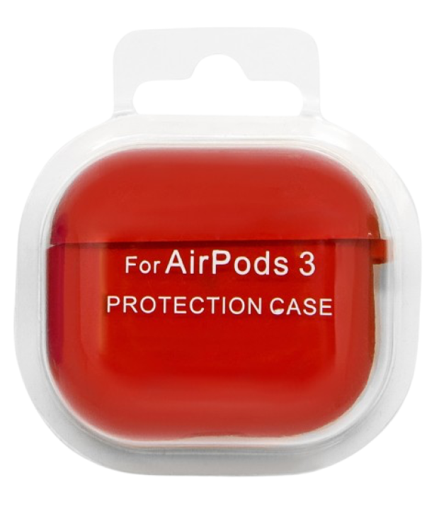 Чехол Silicone case for AirPods 3 Hang Case Colorful Red