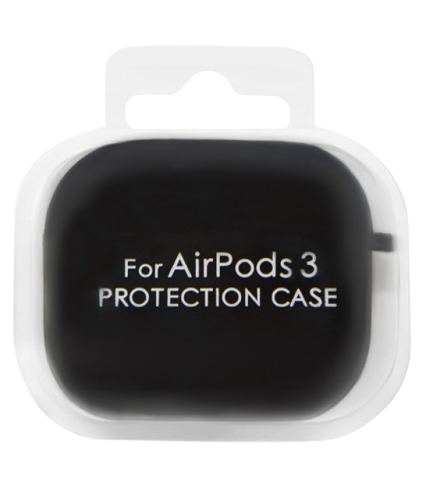 Чехол Silicone case for AirPods 3 Hang Case Colorful Carbon Gray Black