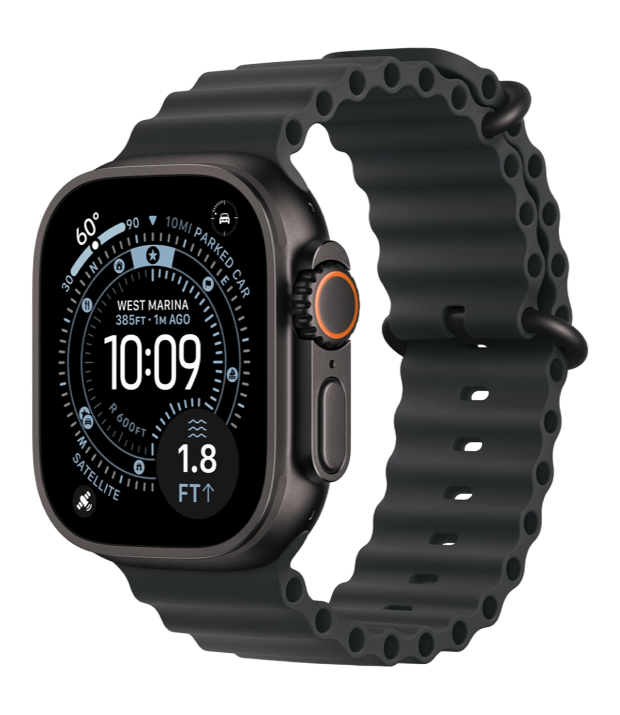 Apple Watch Ultra 3 GPS + Cellular 49mm Black Titanium Case with Black Ocean Band (MF0J4)