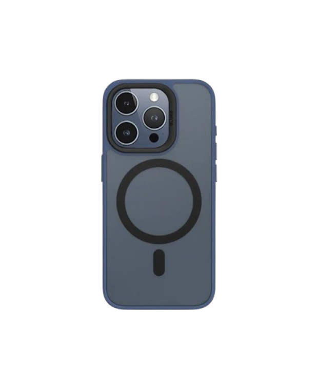 Чехол Blueo Frosted Anti-Drop Case with MagSafe Dark Blue для iPhone 15 Pro