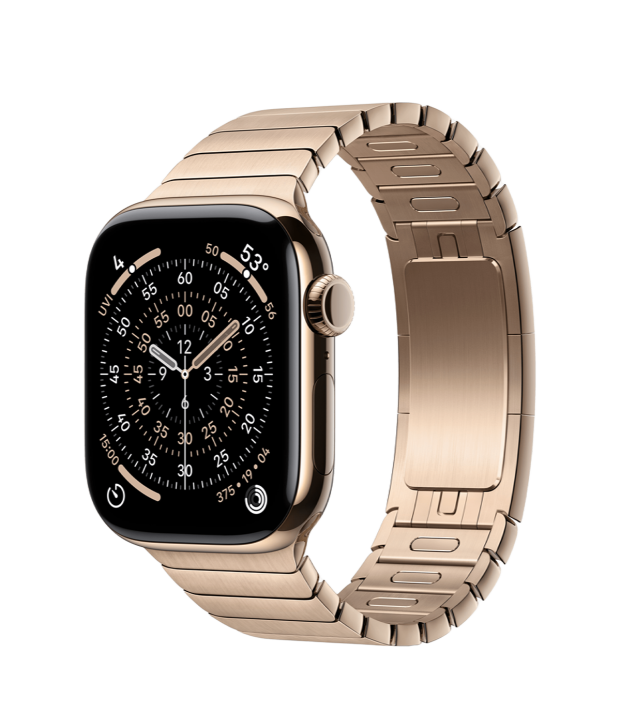 Apple Watch Series 11 GPS + Cellular 46mm Gold Titanium Case with Gold Link Bracelet (MFC34+MXMH3)