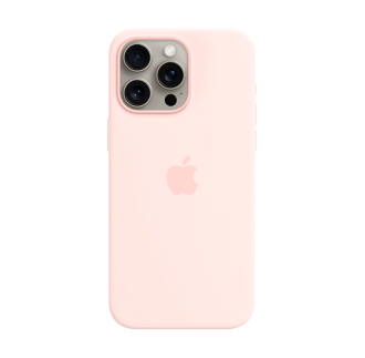 Чохол Smart Silicone Case with MagSafe Light Pink для iPhone 15 Pro Max