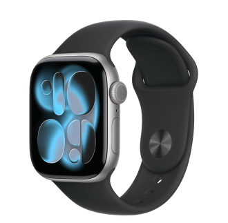 Apple Watch Series 11 GPS 42mm Space Gray Aluminum Case with Black Sport Band - S/M (MEQW4)