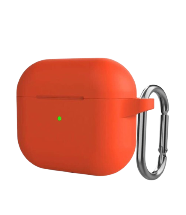 Чехол Silicone case for AirPods 3 Hang Case Colorful Apricot Orange
